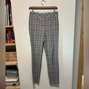 RW&CO. Women's Brown detail Ankle Length Plaid Leggings, Size: S